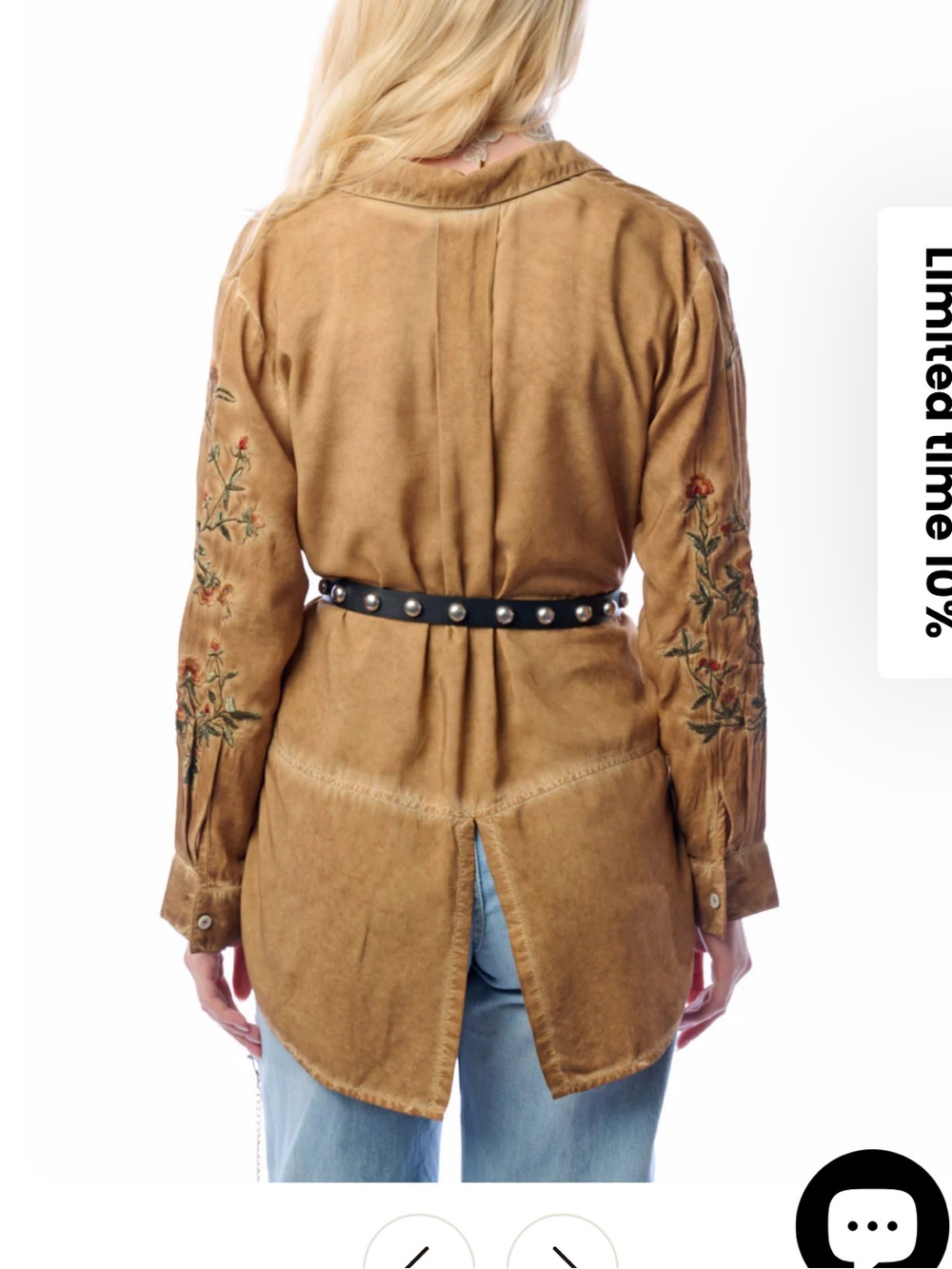 NWT Aratta Silent Journey- Kate Shirt- Vintage Brown - Picture 5 of 16
